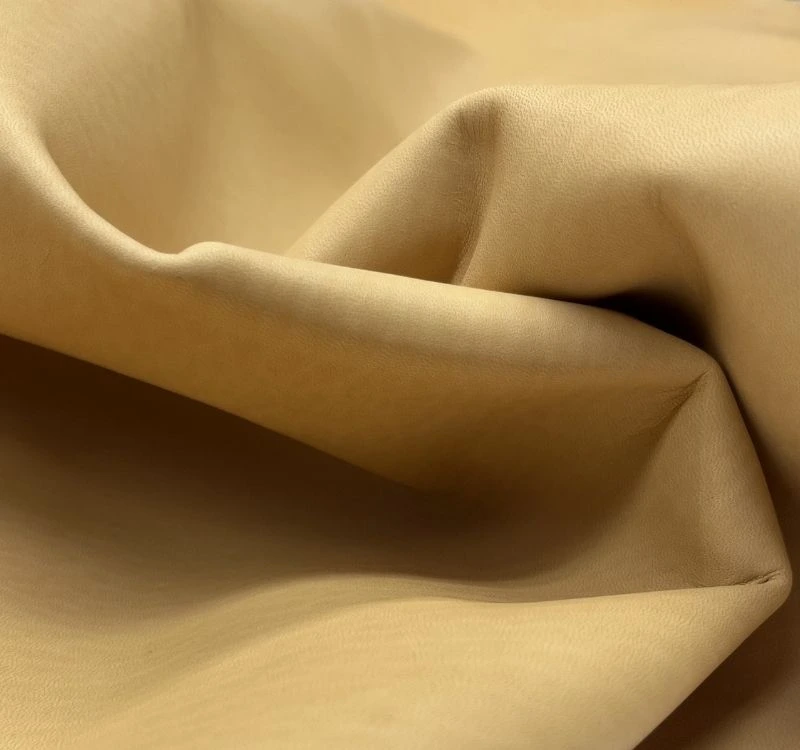 Folded light brown leather